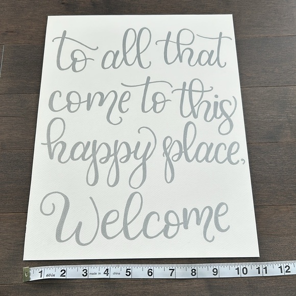 Calligraphy Hand Lettered Welcome Art, Housewarming Home Gift, Handmade Local - Picture 3 of 6